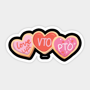 Valentines Day Coworker Swagazon PTO VTO Valentine Cookie Sticker